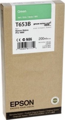 C13T653B00 Картридж Epson Stylus Pro 4900 Ink Cartridge (200ml) : Green