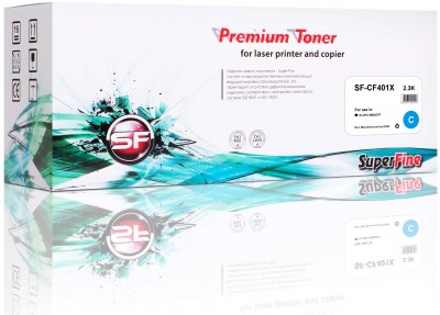 Картридж SuperFine CF401X Cyan для HP CLJ ColorPro M252/MFP M277 совместимый, 2 300 к.