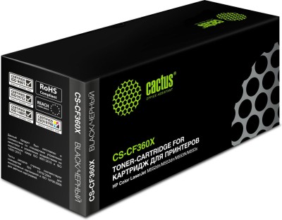 Cactus CF360X Картридж (CS-CF360X) черный для HP CLJ M552dn/ M553dn/ M553N/ M553x, 12 500стр.