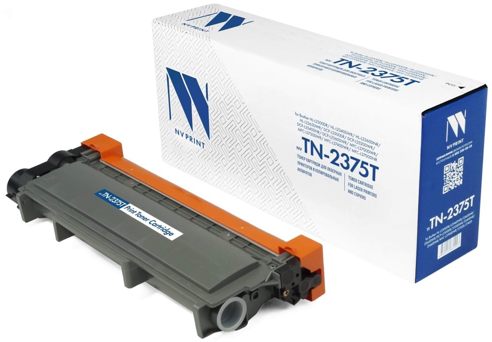 Картридж NV Print TN-2375T для принтеров Brother HL-L2300DR/ / L2340DWR/ / 2360DNR/ 2365DWR/ DCP-L2500DR/ 2520DWR/ 2540DNR/ 2560DWR/ MFC-L2700DWR/ 2720D/ 2740D, 2600 страниц