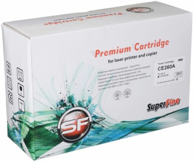 Картридж SuperFine CE260A (647A) Black для HP Color LaserJet CP4020, CP4025n, CP4525dn, CP4520, CP4525n, CP4525dn, CP4525xh черный 8500 копий совместимый