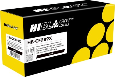 Картридж Hi-Black (HB-CF289X) для HP LJ Enterprise M507dn/M507x/Flow M528z/MFP, 10K (без чипа)