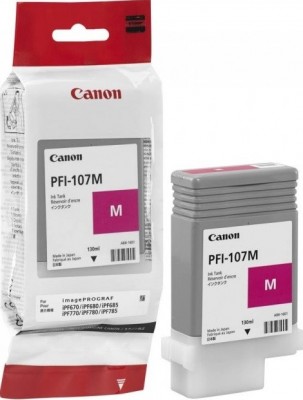 6707B001 Canon PFI-107M Картридж для iPF680/685/770/780/785, Пурпурный, 130ml