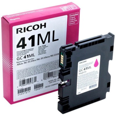Картридж Ricoh GC 41ML (405767) оригинальный для Ricoh Aficio SG 3110DN/ DNw/ SFNw/ 3100SNw/ 7100DN, пурпурный, уменьшенный, 600 стр.