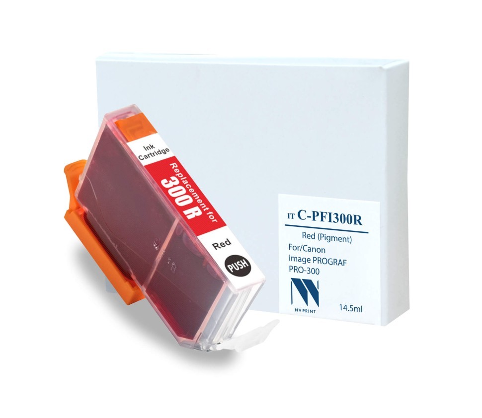 Картридж NV Print C-PFI300R для Canon imagePROGRAF PRO-300, красный