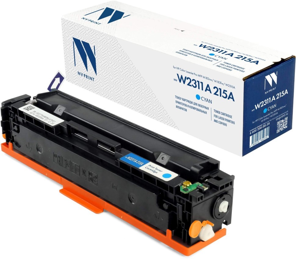 Картридж NV Print W2311A 215A (NV-W2311A215AC) Cyan для HP Color LaserJet Pro MFP M182nw/ M183fw, голубой, 850 стр.