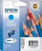 Картридж Epson C13T03224010 T0322 16ml голубой 420 копий