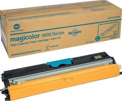 Konica-Minolta  A0V30HH Тонер-картридж, Cyan {mc1600W/1650EN/1680MF/1690MF, (2500стр.)}