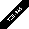 Brother TZE-345 Картридж с лентой (P-Touch, 18мм, Белый на черном)