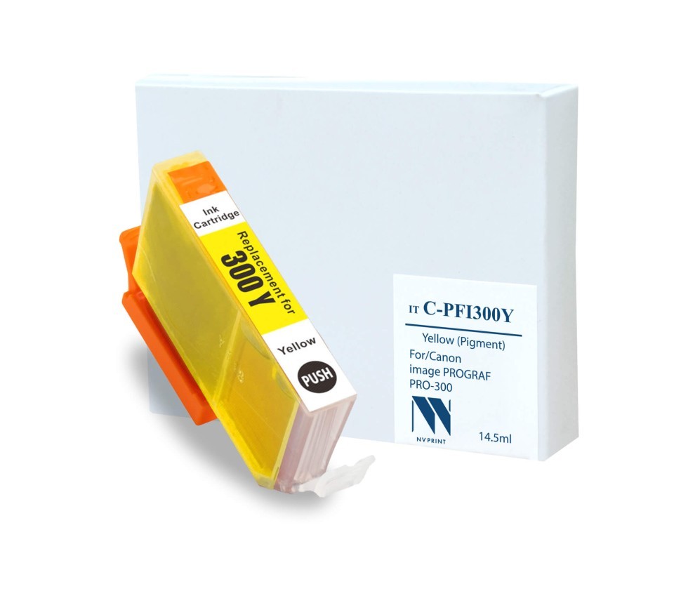 Картридж NV Print C-PFI300Y для Canon imagePROGRAF PRO-300, жёлтый