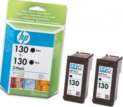 Картридж HP DJ 5943/5743/6543/6843/9803 (C8767HE) черный №130 Сдвоенная упаковка 2шт (С9504H)