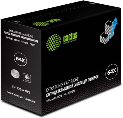 Картридж Cactus CC364XX (CS-CC364X-MPS) для HP LaserJet P4015/ P4515, чёрный, увеличенный, 30000 стр.