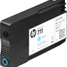 Картридж HP №711 (CZ134A) Cyan оригинальный для Designjet T120/T520, голубой, 29 мл, 3 шт. в упак.