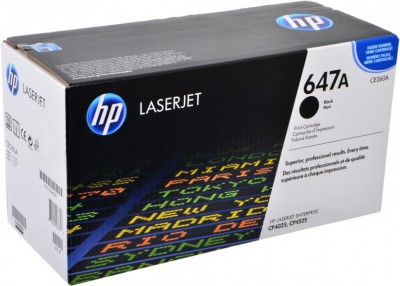 CE260A (647A) оригинальный картридж HP для принтера HP Color LaserJet CP4025/ CP4525 black, 8500 страниц