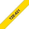 Brother TZE-621 Картридж с лентой (P-Touch, 9мм, Черный на желтом)