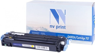 Картридж NV Print Q6002A/ Canon 707, Yellow для HP Color LJ CM1015MFP/CM1017MFP1600/ 2600N/2605/ 2605DN/DTN совместимый, 2 000 к.
