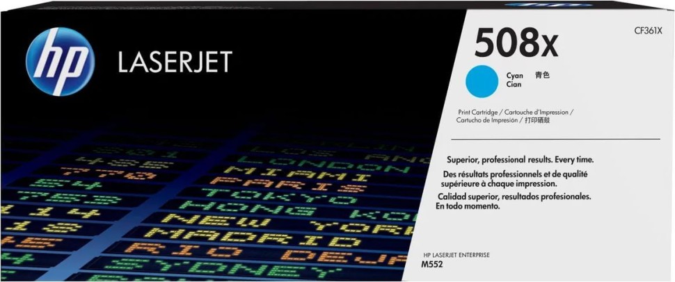 CF361X (508X) оригинальный картридж HP Cyan для принтера HP Color LaserJet Enterprise M552dn/ M553dn/ M553n/ M553x, 9500 страниц