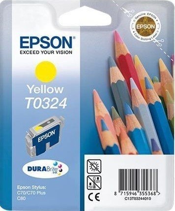Картридж Epson C13T03244010 T0324 16ml желтый 420 копий в технологической упаковке