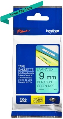 Brother TZE-721 Картридж  для термопринтера P-Touch с лентой 9 мм  черный на зеленом 
