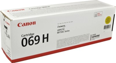 Картридж Canon 069HY 5095C002 оригинальный для Canon i-SENSYS LBP673/ MF750 Series, жёлтый, увеличенный, 5500 стр.