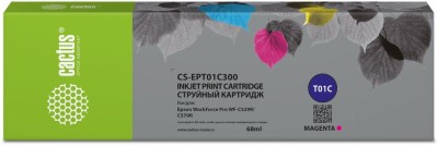 Картридж Cactus T01C3 (CS-EPT01C300) Magenta для Epson WorkForce Pro WF-C529RDW/ WF-C579RDWF, пурпурный, 68мл