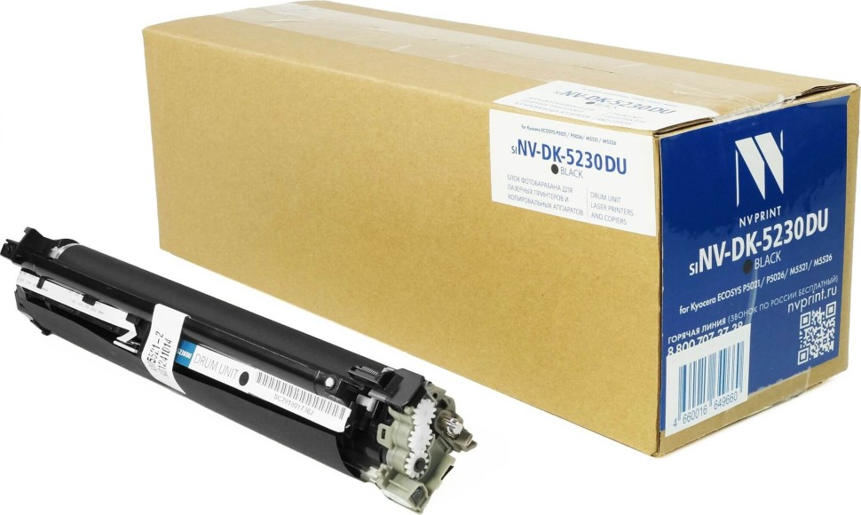 Блок фотобарабана NV Print DK-5230 (NV-DK-5230DUBk) Black для принтеров Kyocera Mita P5021cdn/ P5021cdw/ P5026cdn/ M5521cdn/ M5526cdw, 100000 страниц