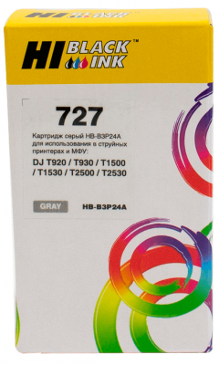 Картридж Hi-Black (HB-B3P24A) для HP DJ T920/T1500, Grey, №727, 130 мл