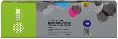 Картридж Cactus T01C4 (CS-EPT01C400) Yellow для Epson WorkForce Pro WF-C529RDW/ WF-C579RDWF, жёлтый, 68мл
