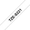 Brother TZE-S221 Картридж с лентой (P-Touch, 9мм, Черный на белом)