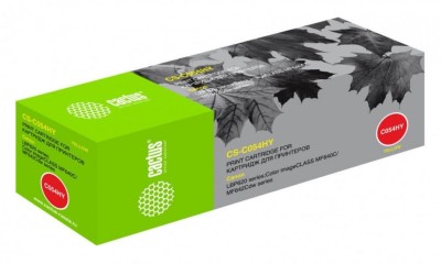Картридж Cactus 054HY (CS-C054HY) Yellow для Canon LBP 621Cw/ 623Cdw/ 641Cw/ 643Cdw, жёлтый, увеличенный, 2300 стр.
