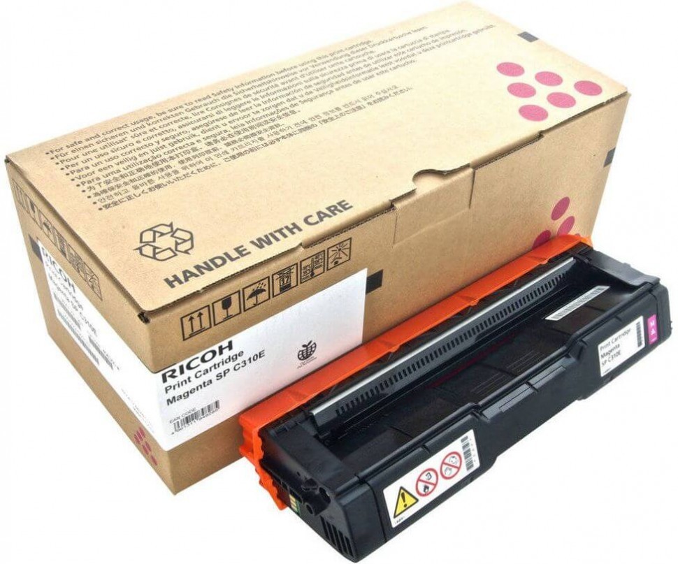 Картридж Ricoh SPC310E (407640) оригинальный для Ricoh Aficio SP C231SF/ C232SF/ C231N/ C232DN/ C311N/ C312DN/ C320DN/ C242DN/ C242SF, пурпурный, 2500 стр.