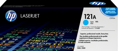 C9701A (121A) оригинальный картридж HP для принтера HP Color LaserJet 1500/ 2500 cyan, 4000 страниц