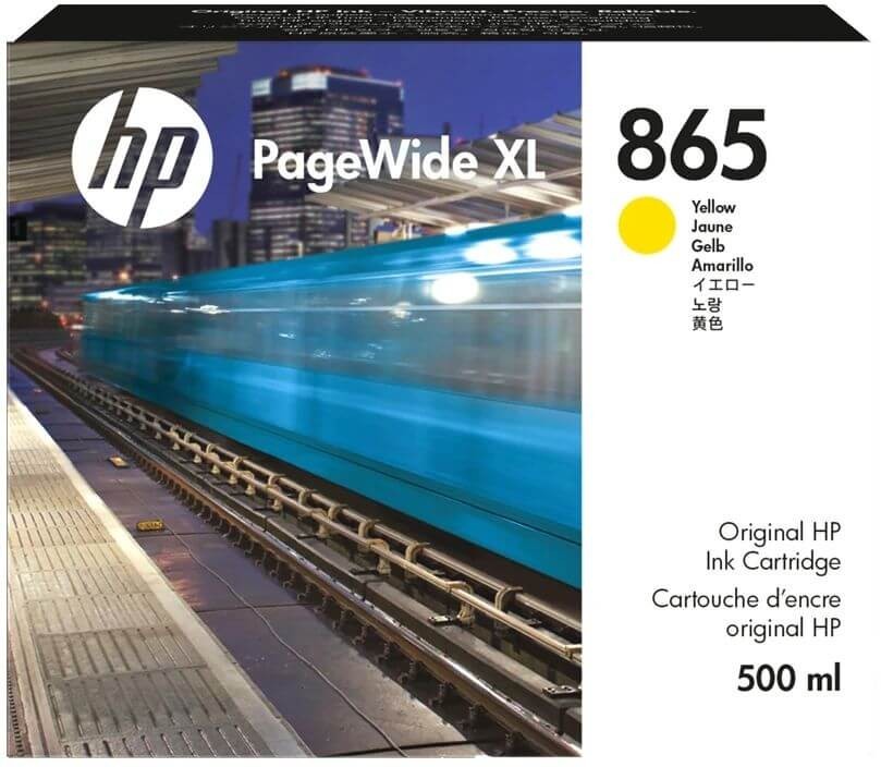 Картридж HP №865 (3ED84A) Yellow оригинальный для HP PageWide XL 4200/ 5200, жёлтый, 500мл