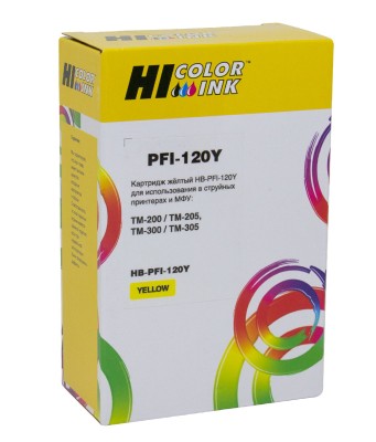 Картридж Hi-Black (HB-PFI-120Y) для Canon TM-200/205/300/305, Yellow