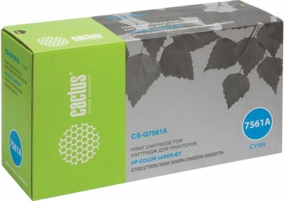 Cactus Q7561A Картридж для HP CLJ 2700/ 3000, голубой 3,5к (новый, совместимый)