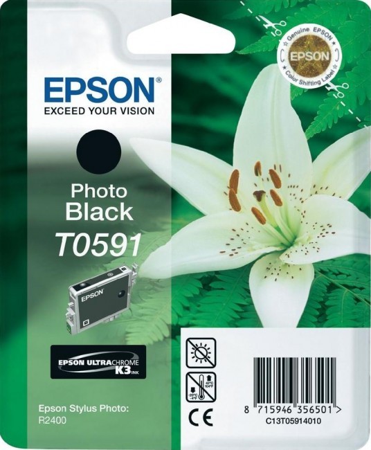 Картридж Epson C13T05914010 T0591 13ml черный 440 копий в технологической упаковке
