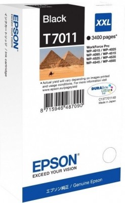 C13T70114010 Картридж Epson для WP 4000/4500 Series Ink XXL Cartridge Black 3.4k