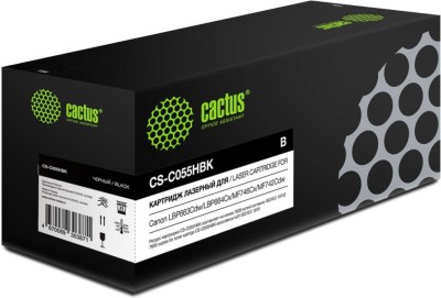 Картридж Cactus 055HBk (CS-C055HBK) для Canon i-Sensys LBP663Cdw/ LBP664Cx/ MF742Cdw/ MF744Cdw/ MF746Cx, чёрный, увеличенный, 7600 стр.