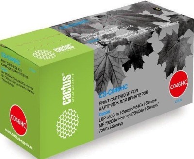 Картридж Cactus 046HC (CS-C046HC) Cyan для Canon LBP 653Cdw/ 654Cx/ MF732Cdw/ 734Cdw/ 735Cx, голубой, увеличенный, 5000 стр.