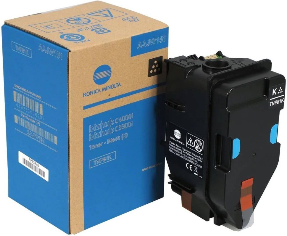 Картридж Konica-Minolta TNP-81K/ TNP81K/ AAJW151 Black оригинальный для Konica-Minolta bizhub C3300i/ C4000i, чёрный, 13000 страниц