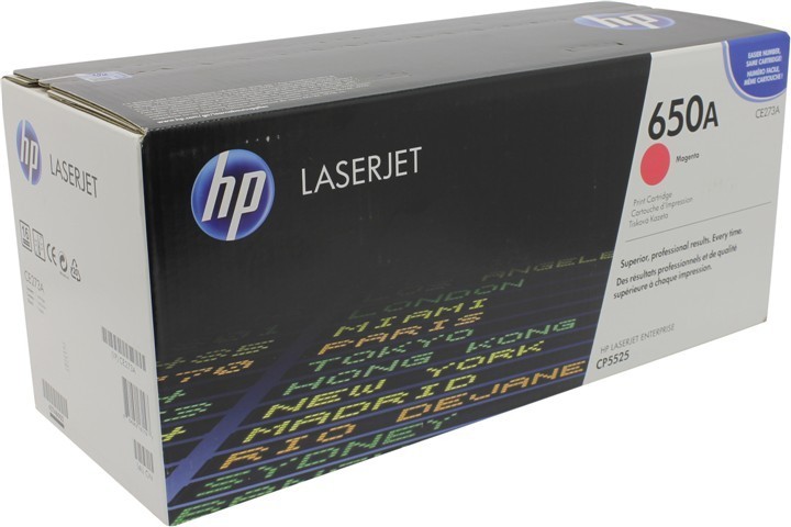 CE273A (650A) оригинальный картридж HP для принтера HP Color LaserJet Enterprise CP5525n/ CP5525dn/ CP5525xh magenta, 15000 страниц