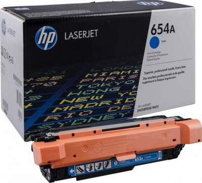 CF331A (654A) оригинальный картридж HP Cyan для принтера HP Color LaserJet Enterprise M651n/ M651dn/ M651xh, 15000 страниц
