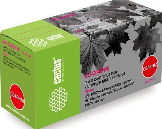 Картридж Cactus 046HM (CS-C046HM) Magenta для Canon LBP 653Cdw/ 654Cx/ MF732Cdw/ 734Cdw/ 735Cx, пурпурный, увеличенный, 5000 стр.