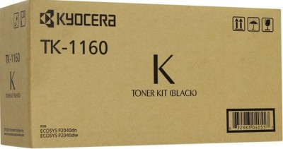 TK-1160 (1T02RY0NL0) оригинальный картридж Kyocera для принтера Kyocera P2040dn/P2040dw black (7200 стр.)