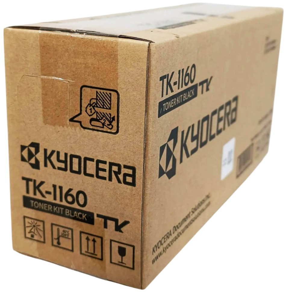 Картридж Kyocera TK-1160 (1T02RY0NL0) оригинальный для Kyocera Ecosys P2040dn/ P2040dw, чёрный, 7200 страниц