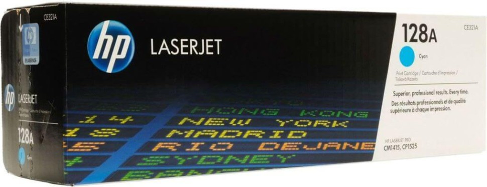 CE321A (128A) оригинальный картридж HP для принтера HP Color LaserJet Pro CP1525N/ CP1525NW/ CM1415 mfp cyan, 1300 страниц