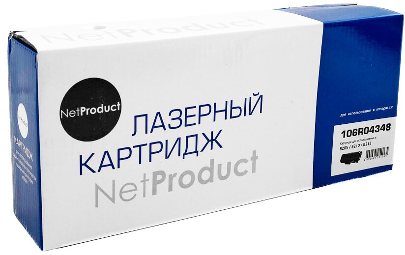 Картридж NetProduct 106R04348 (N-106R04348) (с чипом) для Xerox B205/ B210/ B215, 3K