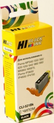 Картридж Hi-Black (HB-CLI-521Bk) для Canon PIXMA iP3600/ iP4600/ MP540, Bk