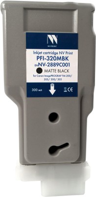 Картридж NV Print PFI-320MBK (NV-2889C001) Matte Black для Canon imagePROGRAF TM-200/ TM-205/ TM-255/ TM-300/ TM-305, матовый чёрный, 300 мл