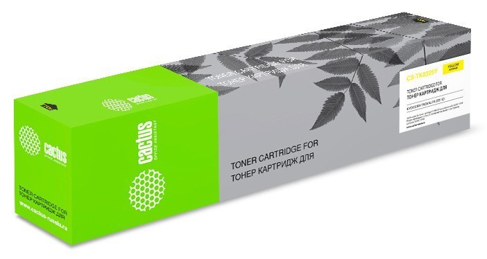 Картридж Cactus TK-8325Y (CS-TK8325Y) для Kyocera Taskalfa 2551CI, желтый, 12000 стр.